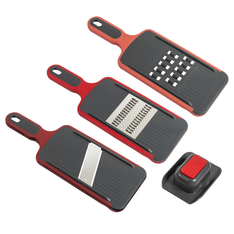 Kuhn Rikon EASY Reibe- & Hobel-Set 3 Stk. rot
