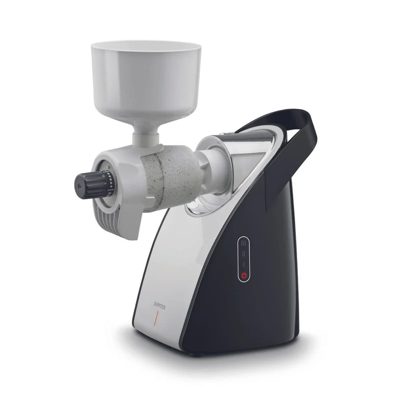 Jupiter Küchenmaschinen mySystem Getreidemühle mit Steinmahlwerk Kombi inklusive Systemantrieb (Motorblock) und steckbarem Timer