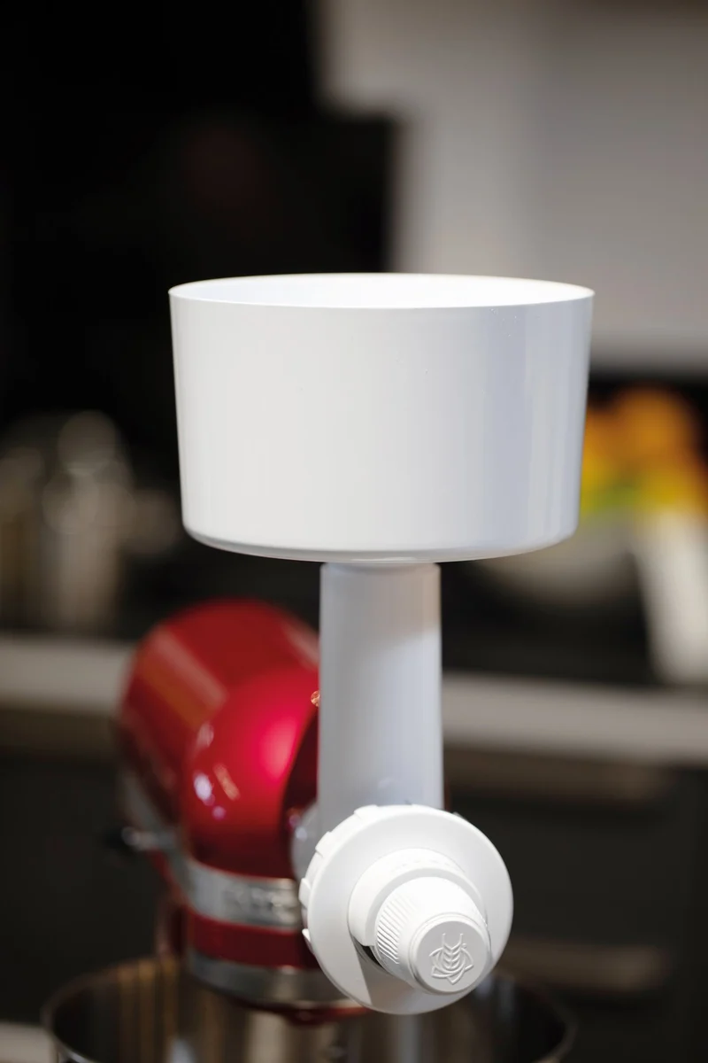 Jupiter Küchenmaschinen Getreidemühlen- /Kaffeemahl-Vorsatz mit Stahlkegelmahlwerk für KitchenAid Küchenmaschinen