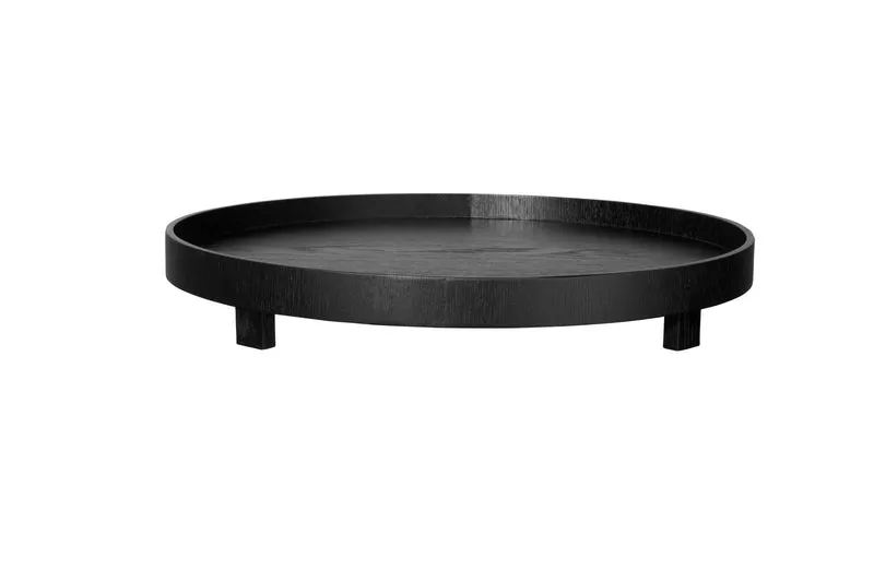 ASA Tablett auf Fuß, schwarz 40cmx5,5cm