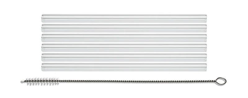 Optitherm Glastrinkhalme klar Set 6
