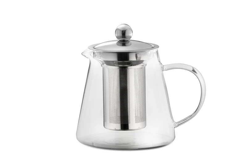Teekanne aus Borosilikatglas mit Teefilter
