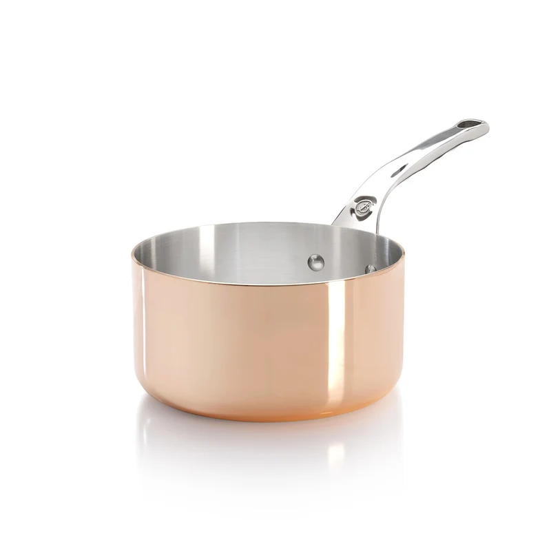 de Buyer Prima Matera massive Kupfer Stielkasserolle 16cm mit Edelstahl Griff
